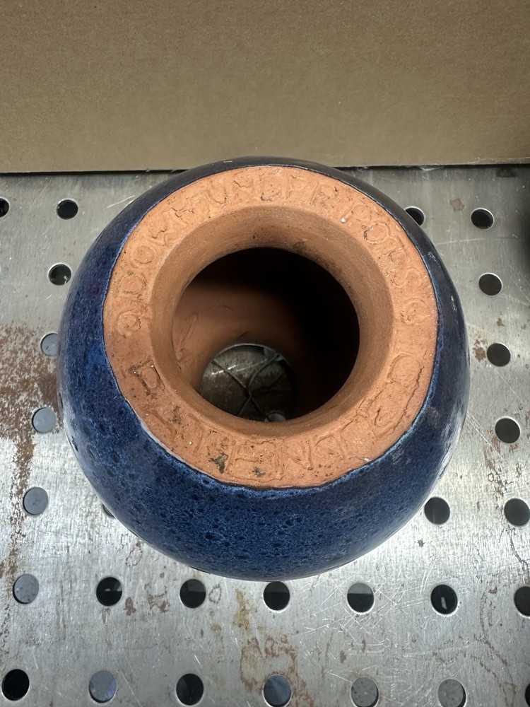 Down Under Pot 8” Terracotta Blue