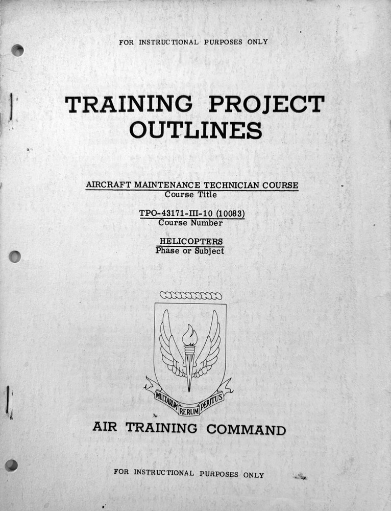 Training Project Outlines: Aircraft Maintenance Technician Course, Helicopters