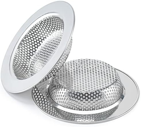 2 Pcs Sink Strainer for Most Kitchen Sink Drain Basket, Upgraded Double-Layer Sa