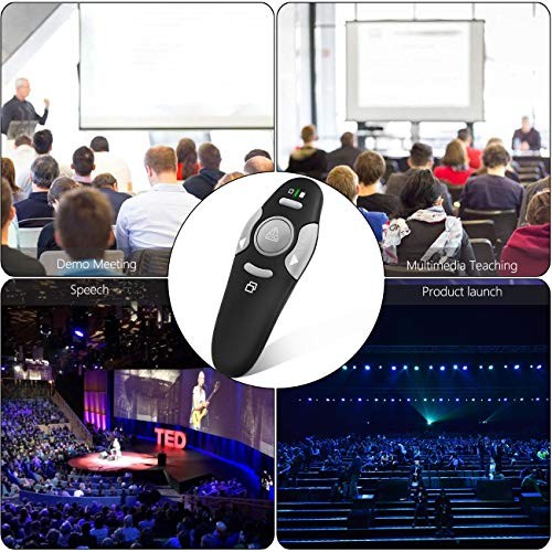 Presentation Clicker Remote, Wireless USB Presenter, Slideshow PowerPoint K100B