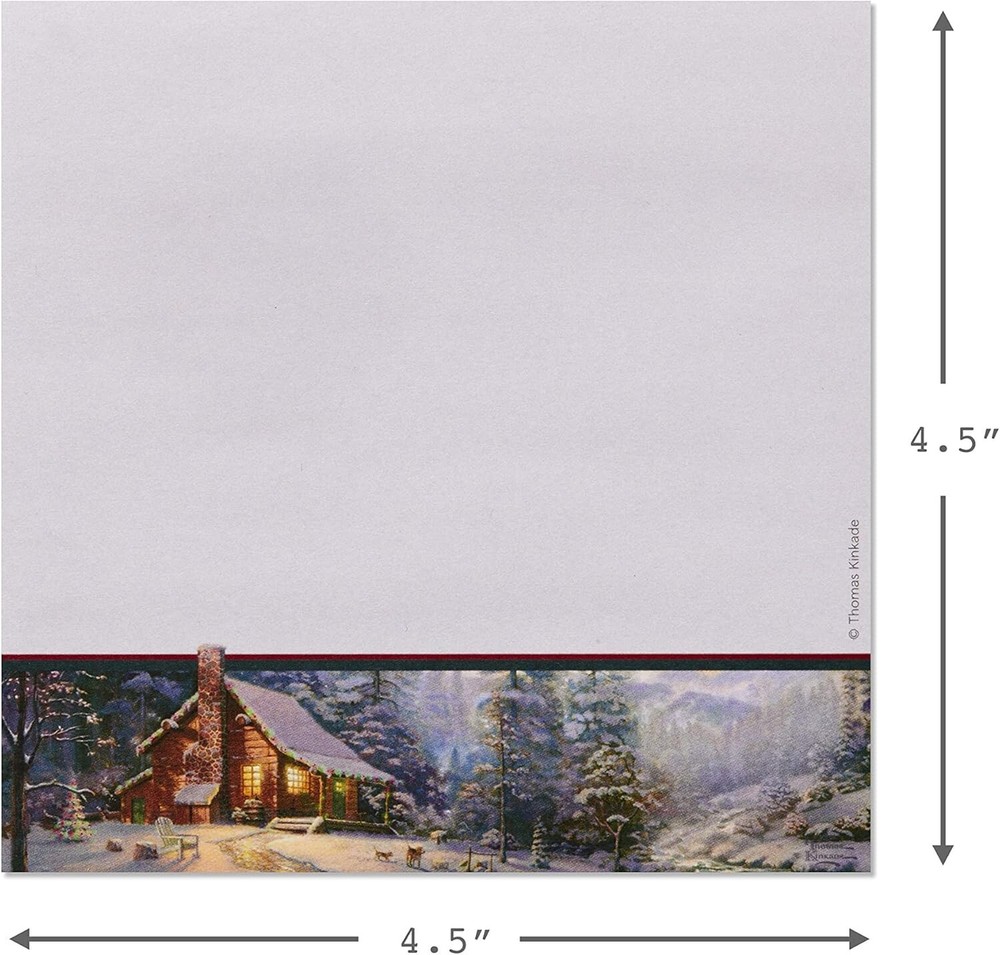 Hallmark Thomas Kinkade Notepad Bundle with Pen (3 Notepads, Assorted Sizes)