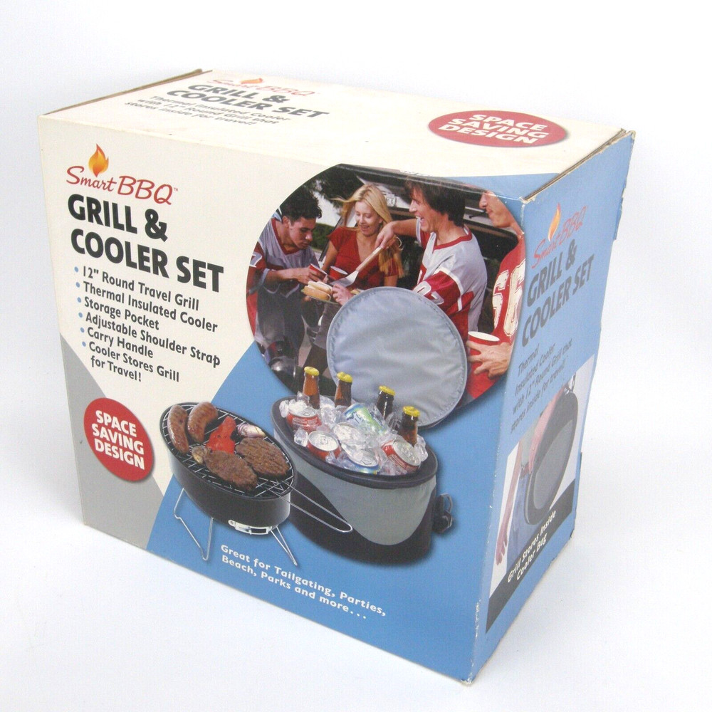 Smart BBQ 12" Portable Grill & Cooler Set - NOB