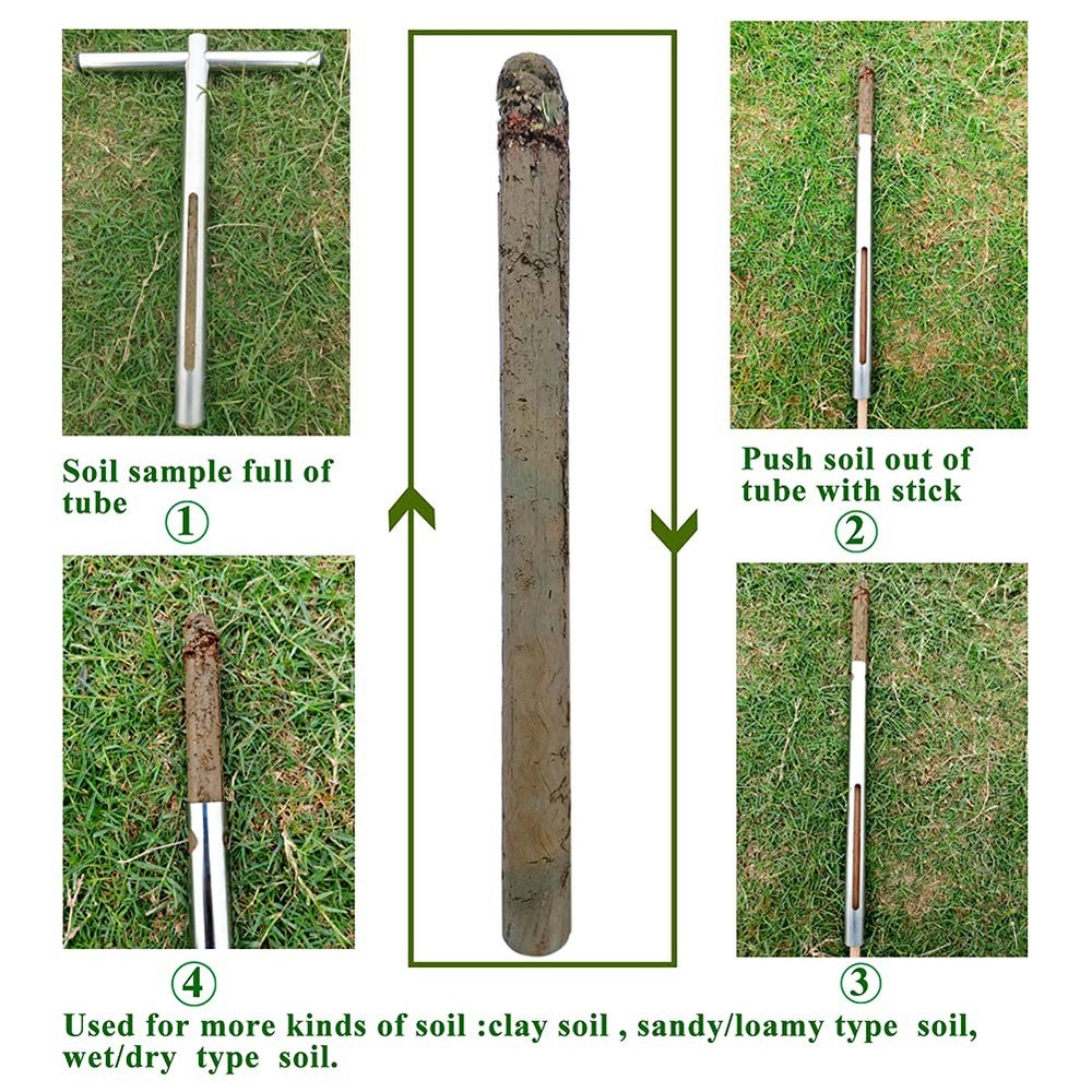 Soil Sample Probe 12 Inch with T Handle, Soil Sampler Tool, Soil Test Kit, So...