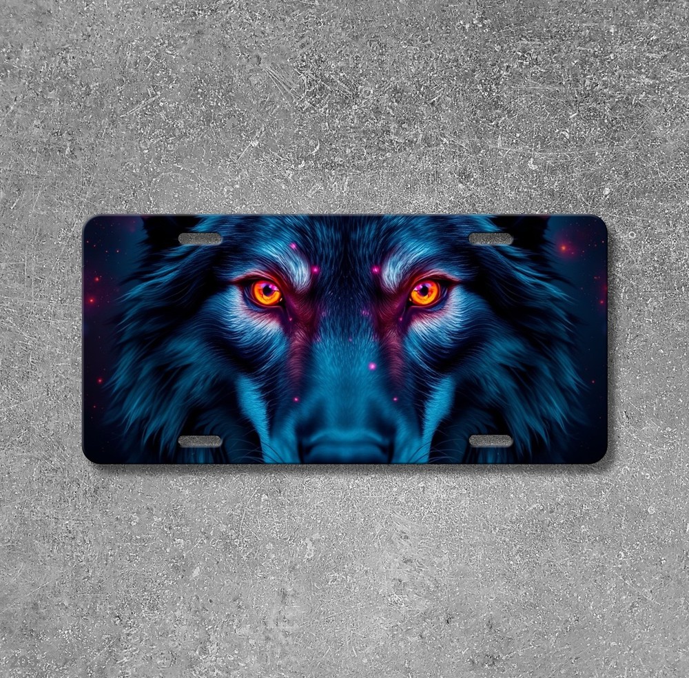 Hyperrealistic Wolf License Plate Personalized Front Plate Special Gift