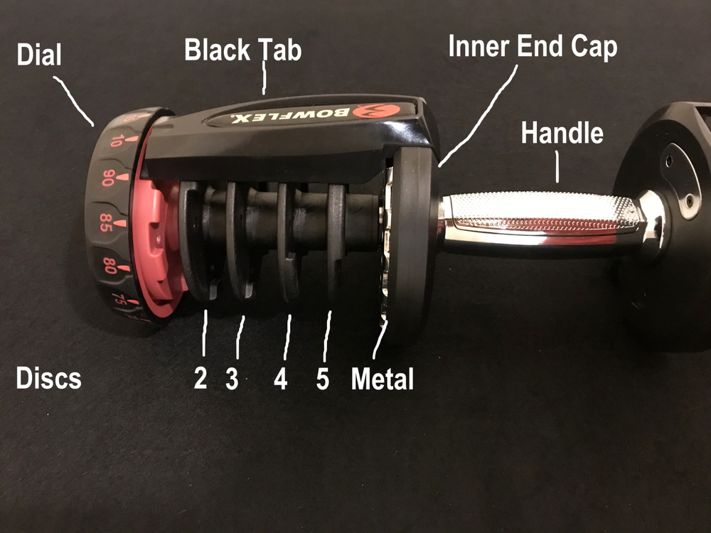 Bowflex 1090 SelectTech Dumbbell Replacement Weight Guard Tab Handle Part