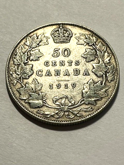 1919 Canada 50 Cents Silver VF #1058
