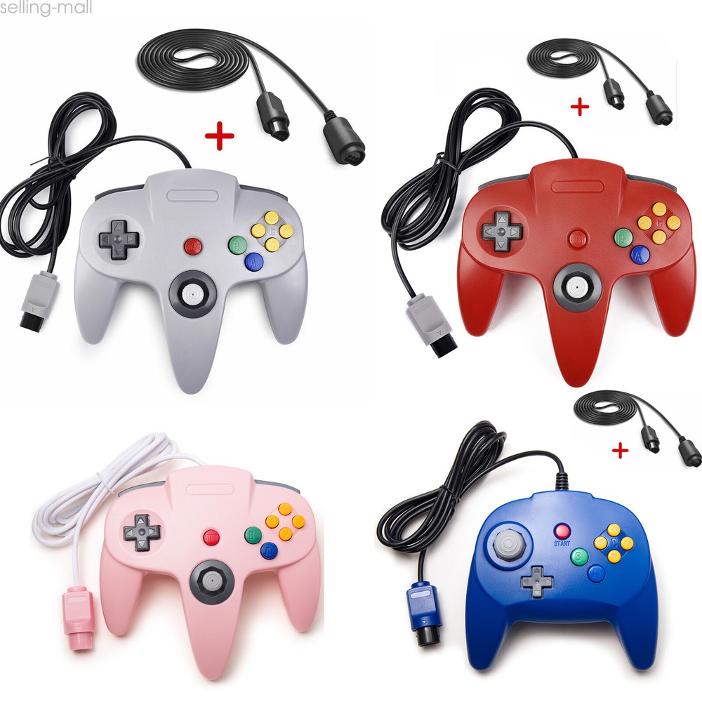 for N64 Console Games Wired Controllers Gamepad Joystick /1.8m Extension Cable