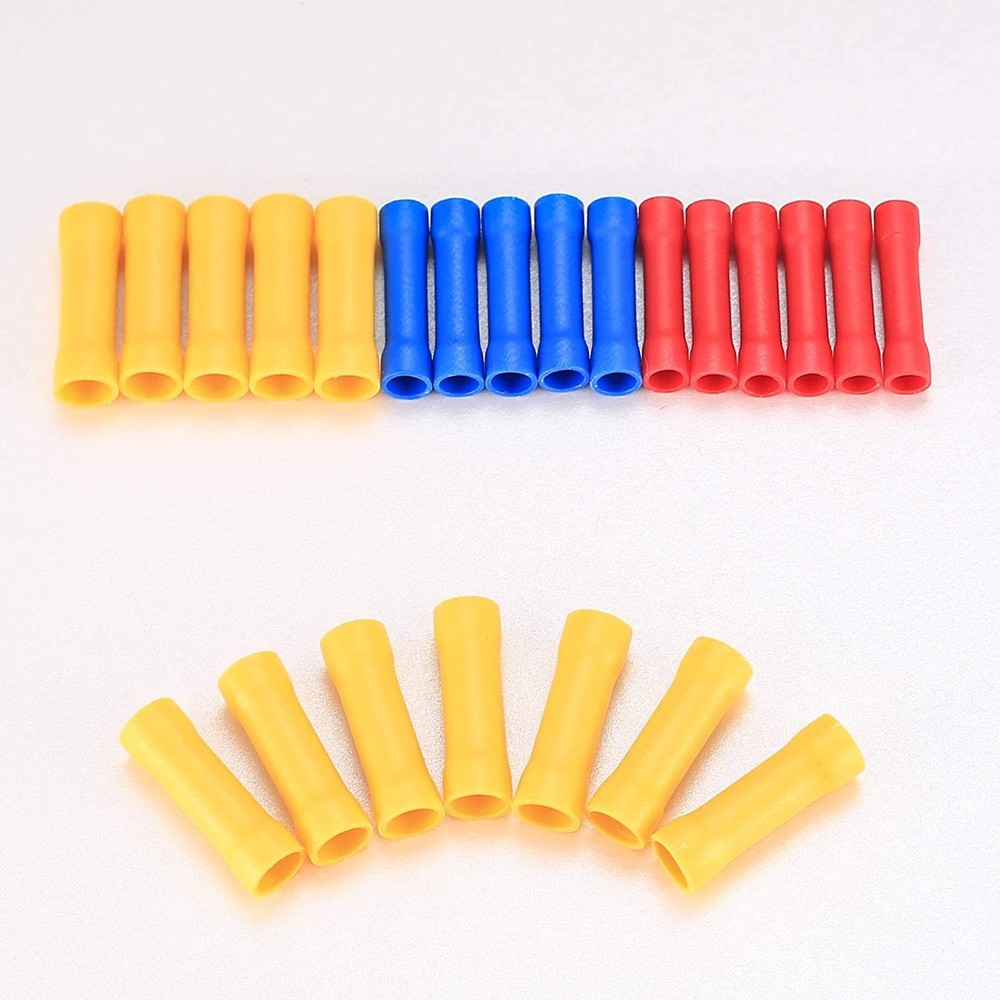 150pc Electrical Butt Connectors Assorted Insulated Wire Terminals