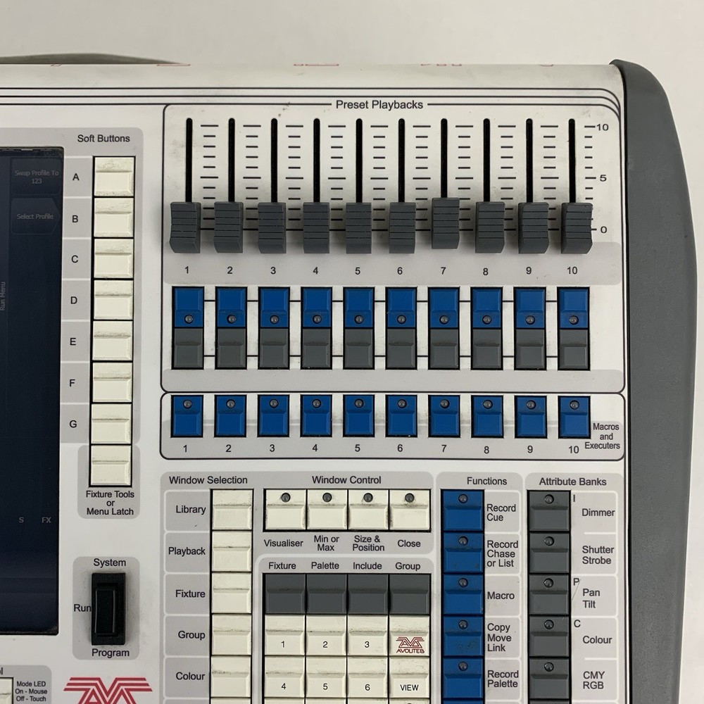 Avolites Tiger Touch Lighting Control Console Screen Has Line Bad Controls