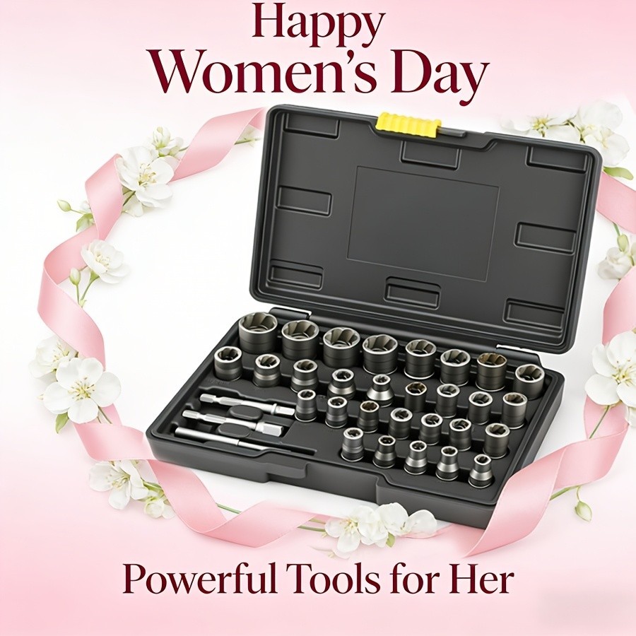 32pcs Stripped Bolt Extractor Socket Set