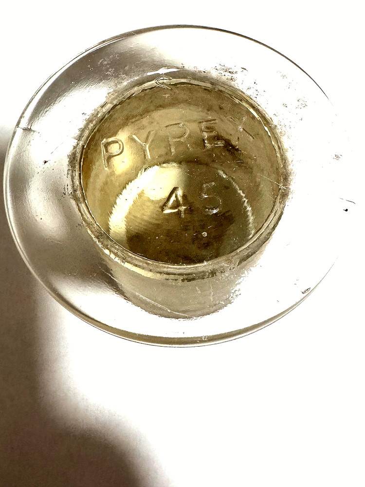 Corning Pyrex Flathead Solid Glass Stopper #45