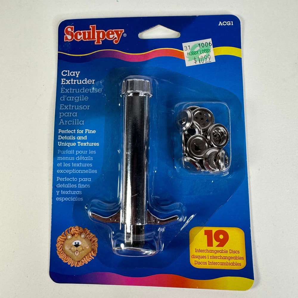Sculpey Clay Extruder with 19 Interchangeable Discs