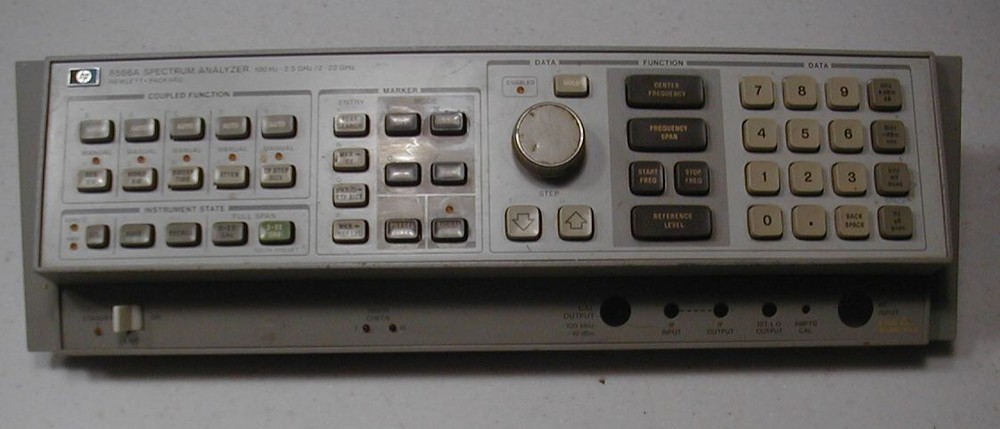 HP 8566A RF Deck Front Panel, for parts/repair READ