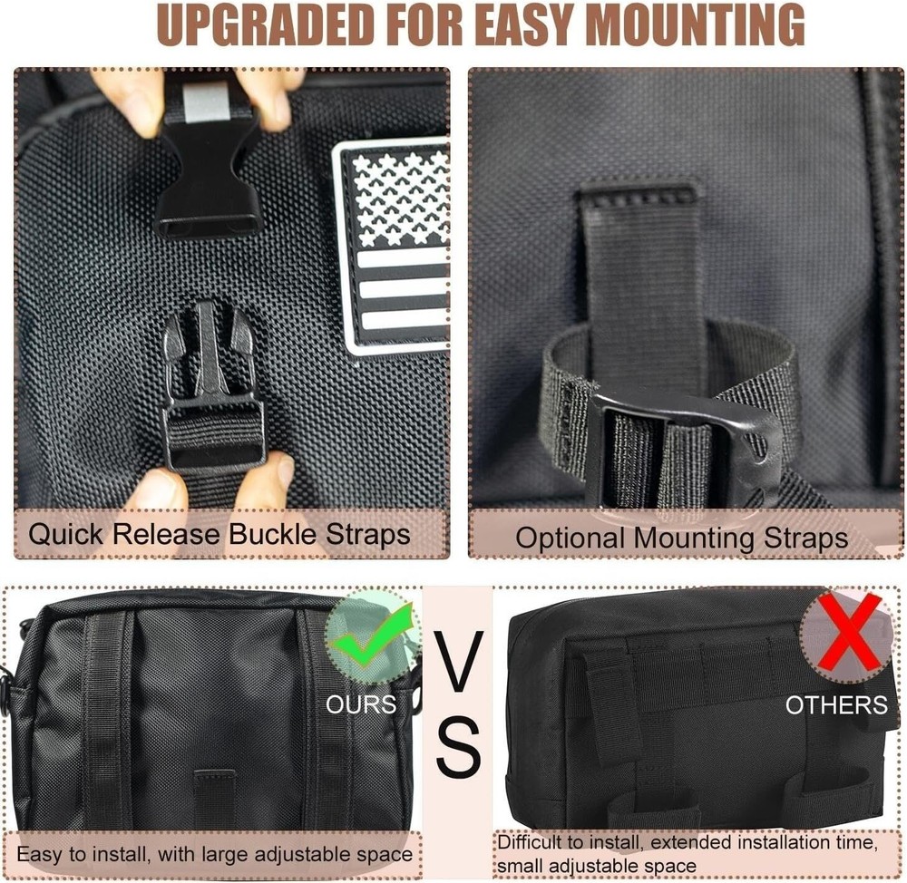 Universal Motorcycle Bag, Black Handlebar One Size,