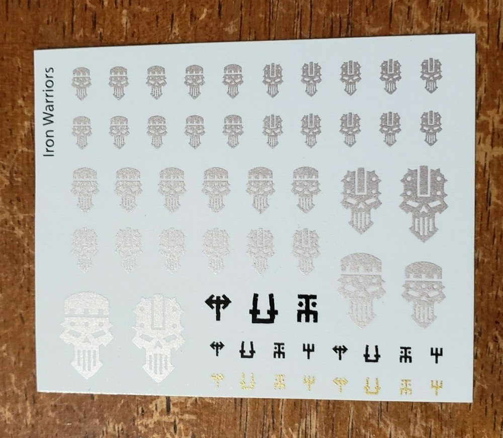 Warhammer 40k Chaos Space Marine Bits Transfer Sheet 2018 Iron Warriors