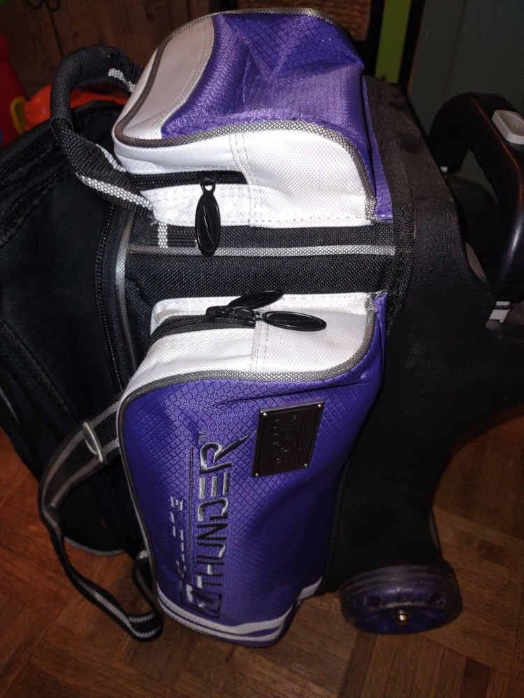 Storm Rolling Thunder 2 Ball Roller Bowling Bag Purple White Black