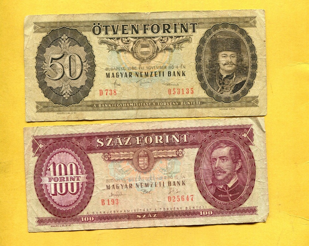 2  banknotes of Hungary