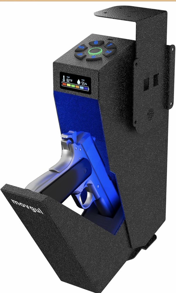 Gun Safe, Biometric Drop Down Bedside Black