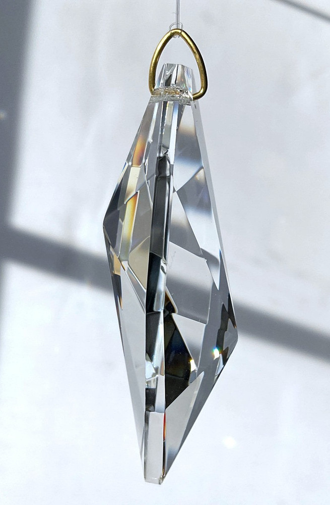 63mm Geometric AustrianClear Crystal Prism Suncatcher 2.5"