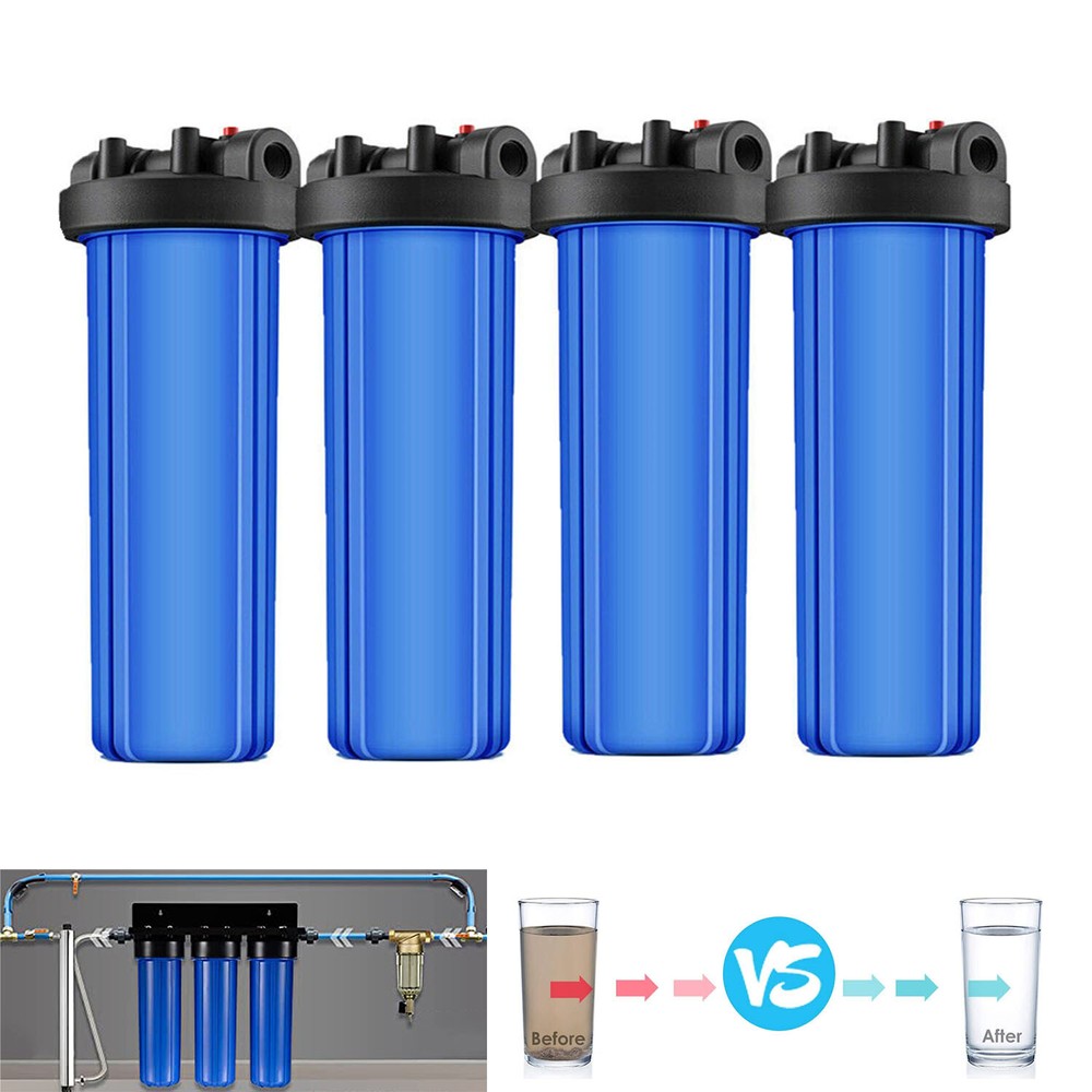 SimPure Big Blue Whole House Water Filter Housing System for 20" x4.5" Cartridge