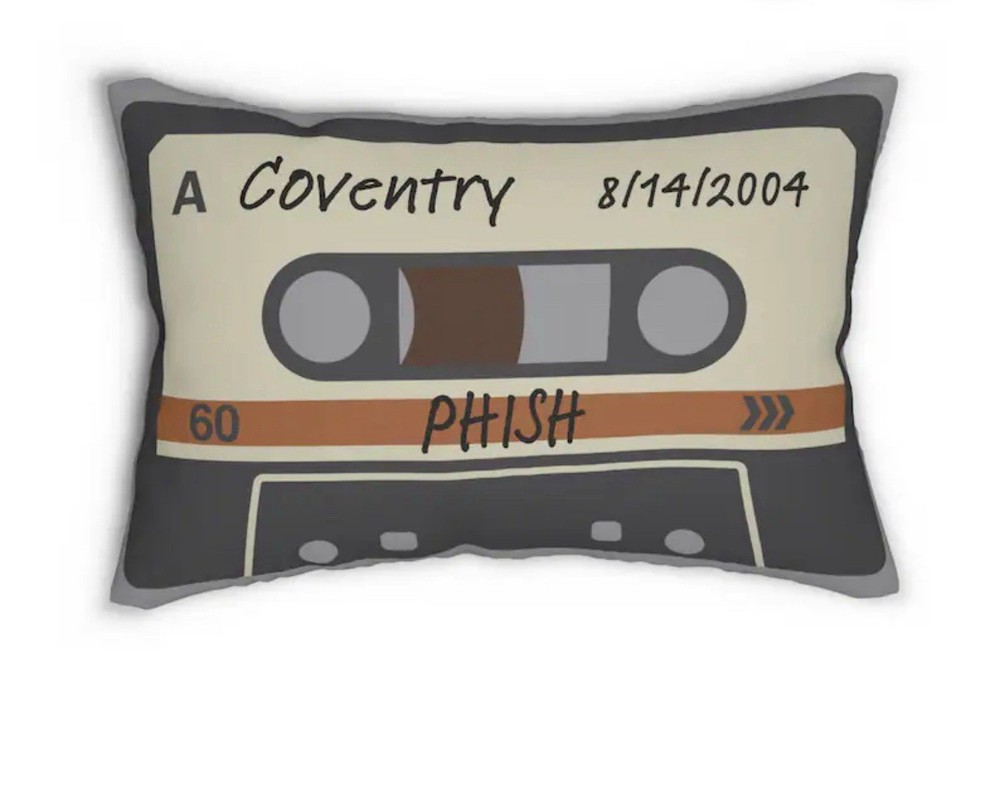 Phish Coventry Cassette Pillow, 8/14/2004 20” x 14”