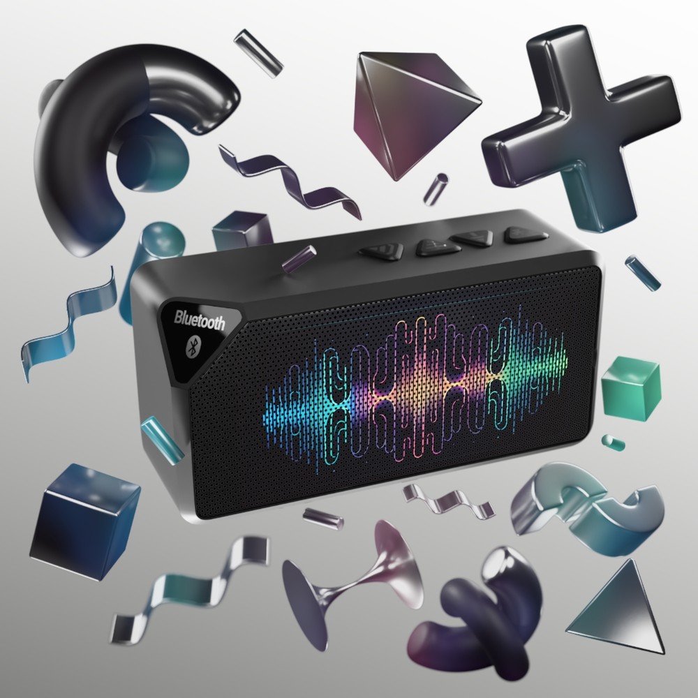 ArtHaus Audio Bluetooth Speaker Soundwave Neon Gradient Minimalistic Modern
