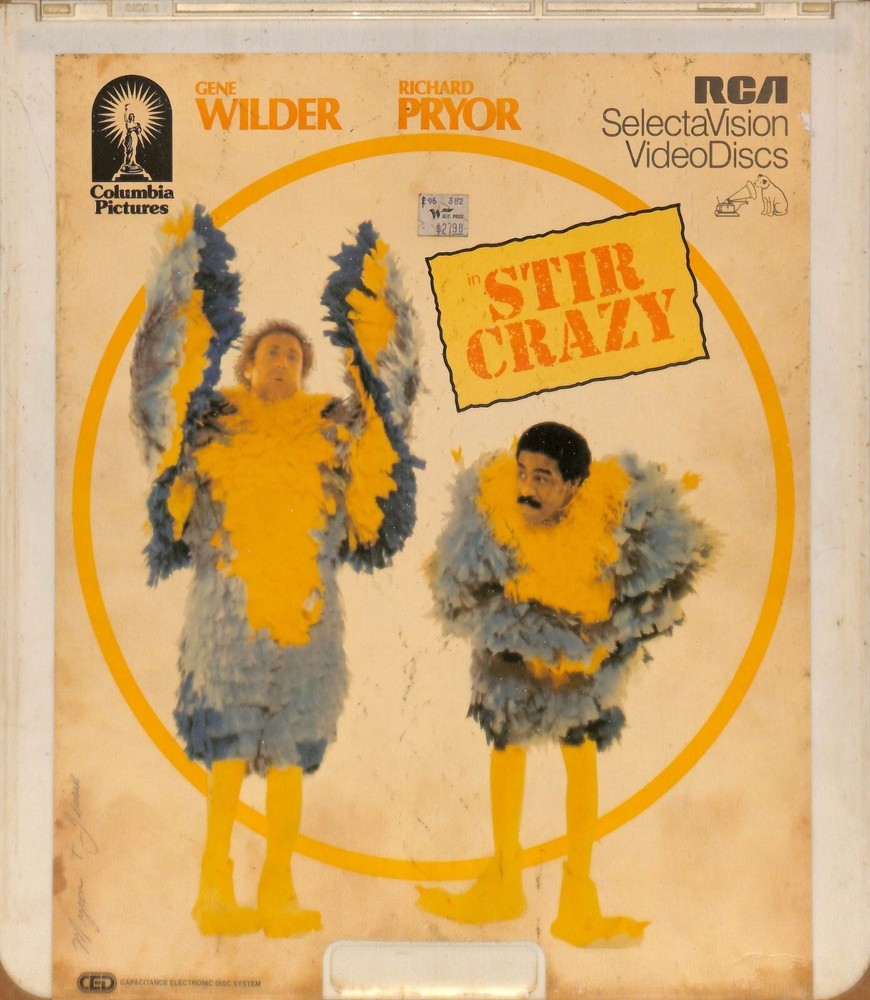 Stir Crazy (1980) Vintage CED RCA SelectaVision VideoDisc TESTED WORKING