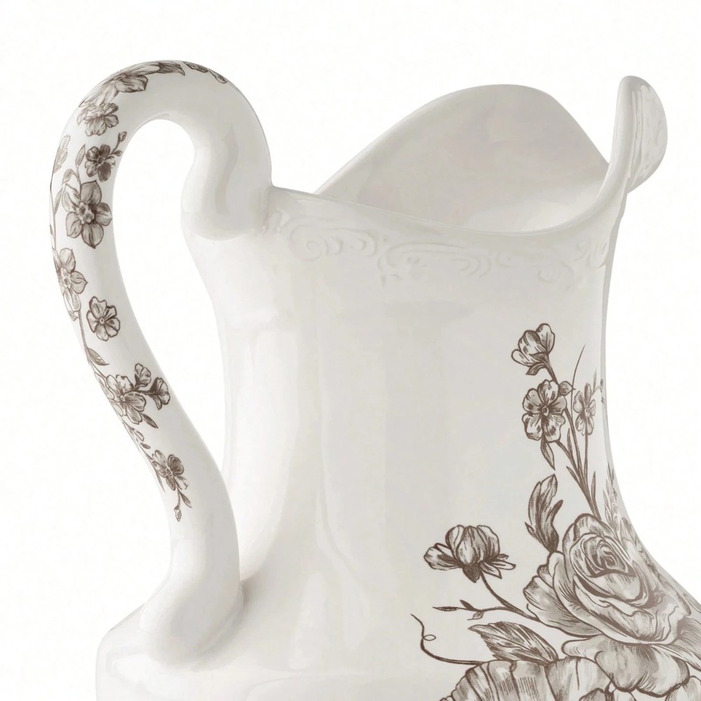 Stoneware 2-Quart Pitcher, Brown