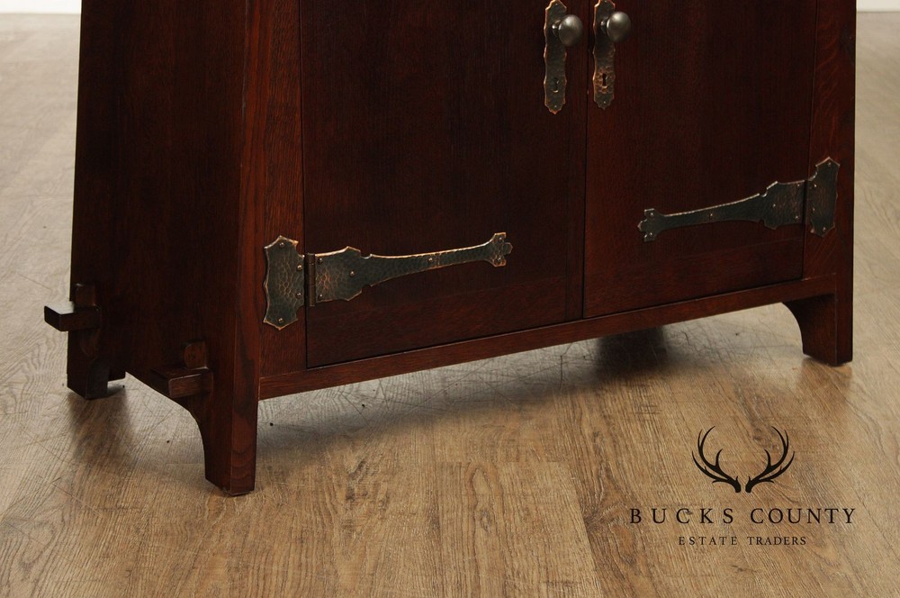Stickley Roycroft Reissue Mission Oak Cellarette Cabinet