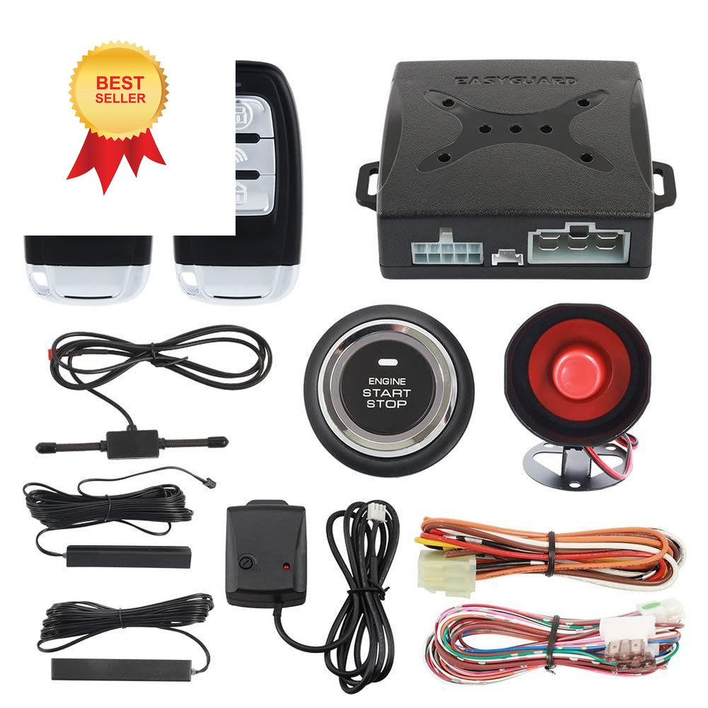 EASYGUARD EC003-NS PKE car Alarm Proximity Entry Push Start Button Remote...