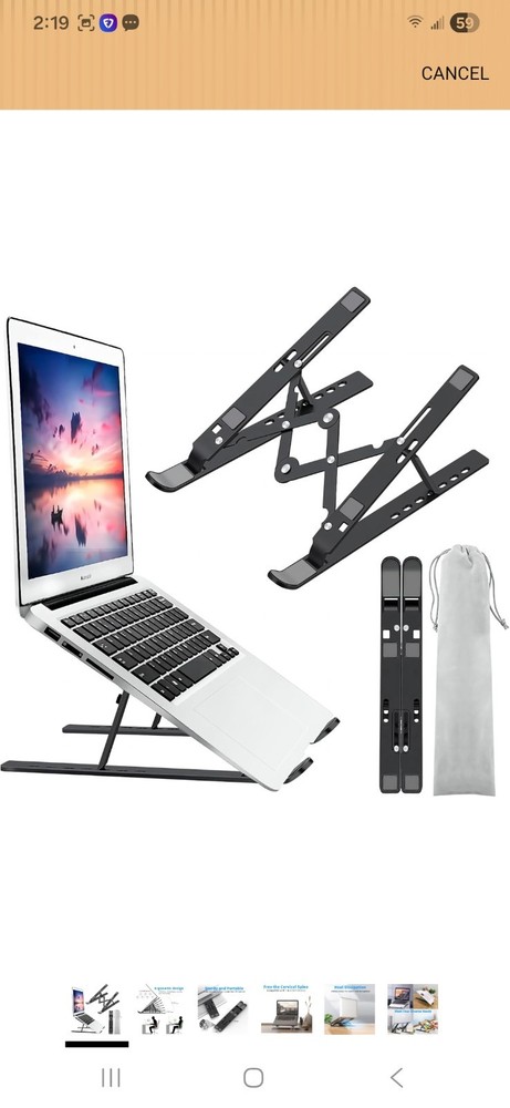 Portable Laptop Stand Adjustable Foldable Notebook Tablet Holder Computer Desk