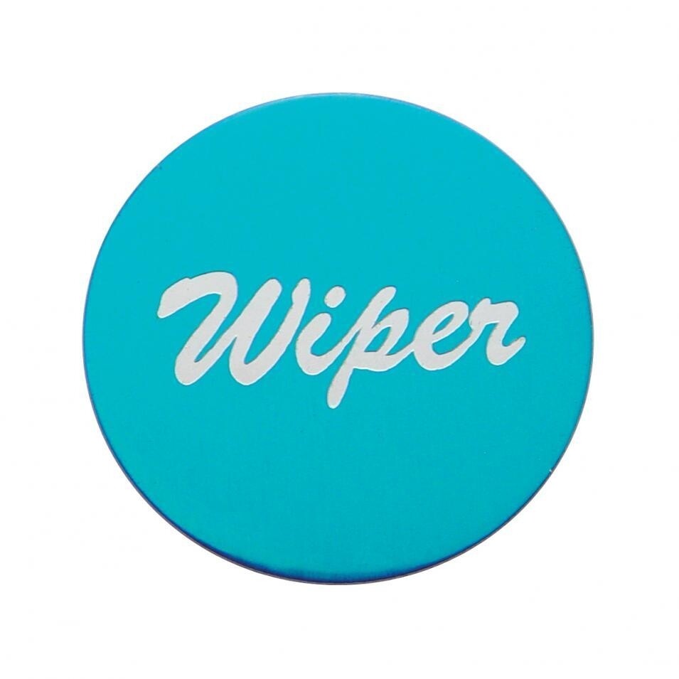 "Wiper" Dash Knob - Blue Aluminum Sticker