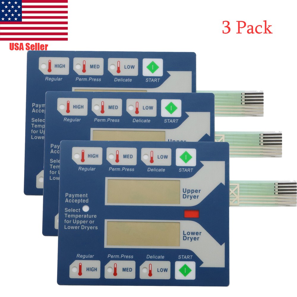 New For Dexter Stack Dryer Computer Top Touch Pad # 9801-059-006 - 3Pack