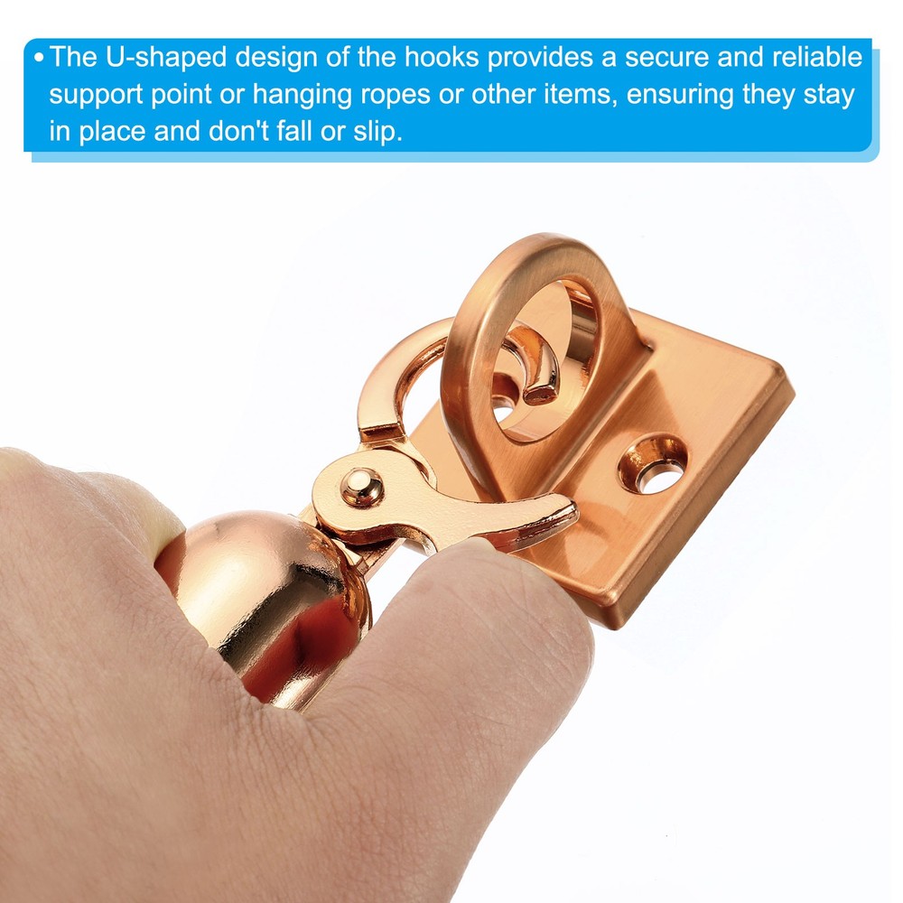 1PCS Copper Pad Eye Plate U Hooks Wall Mount
