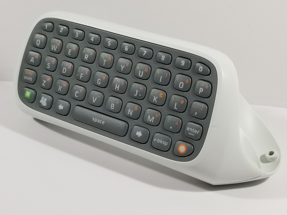 ¤ Official White Chat Pad Controller Keyboard Wired Microsoft Xbox 360 OEM Work*