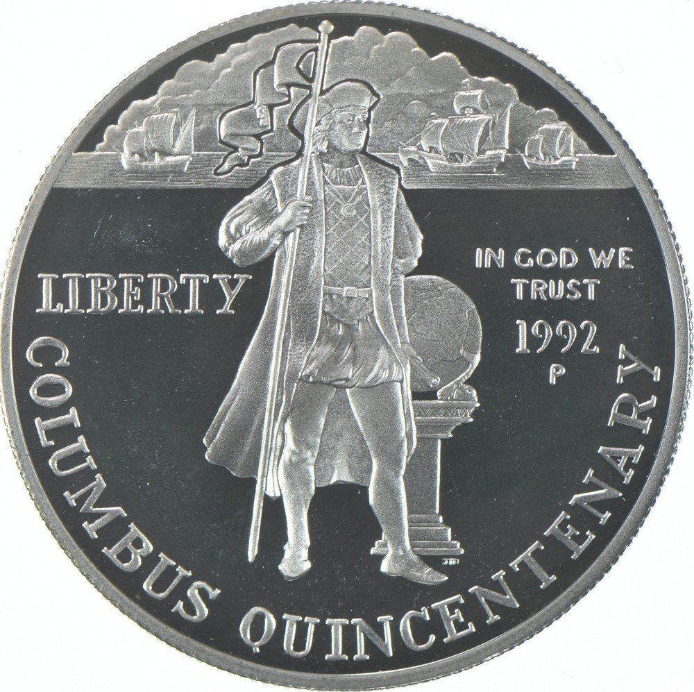 1992-P Proof Columbus Commemorative Silver Dollar $1