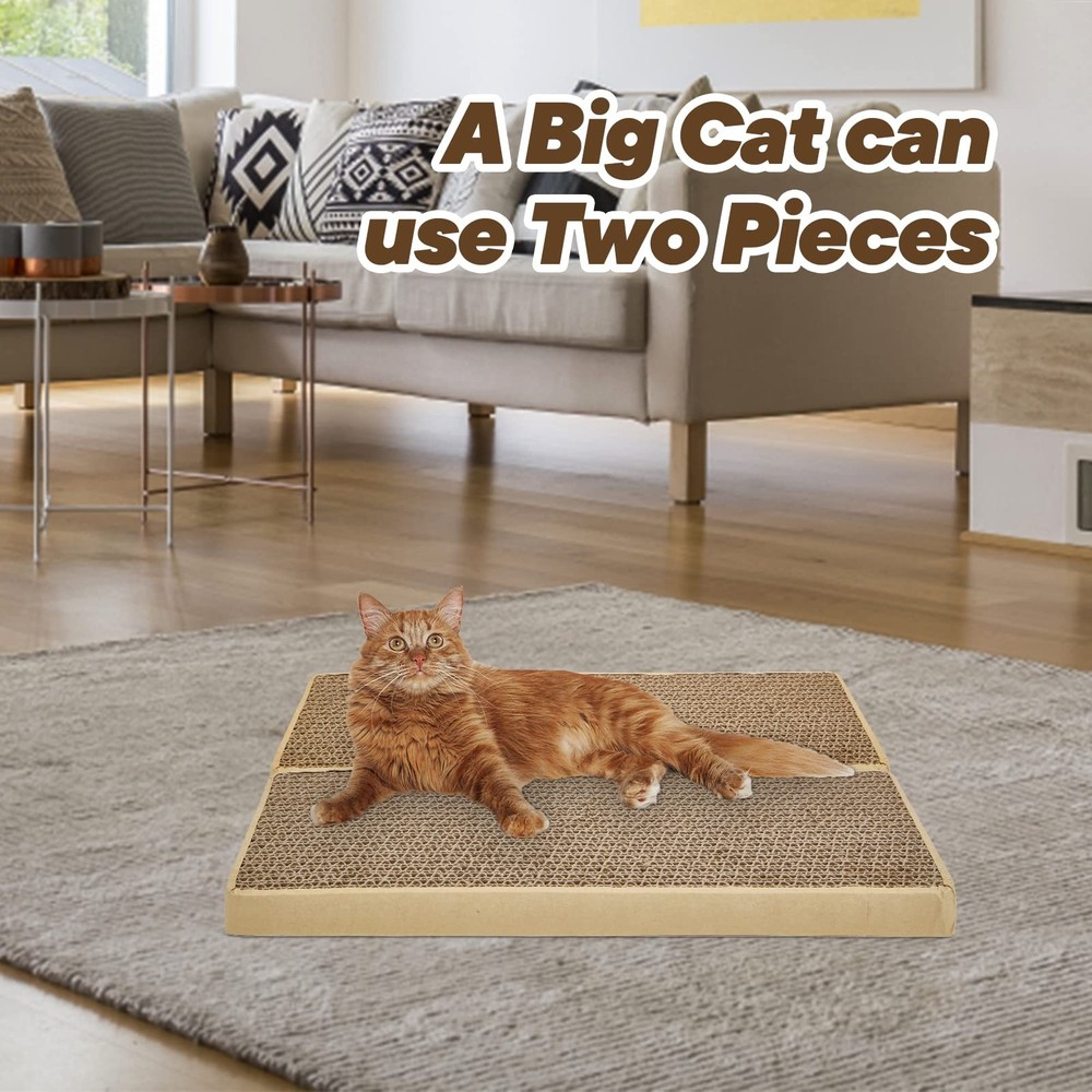 Splicing Cat Scratch Pads – 2 Pack, Double-Sided Cardboard Scratching Pads