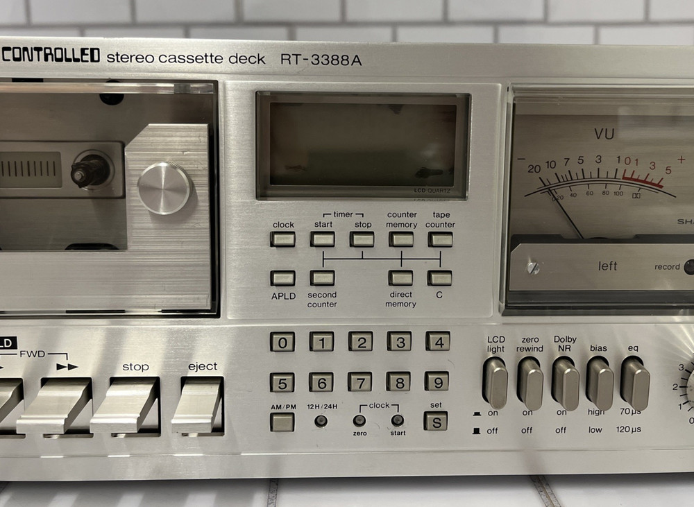 SHARP RT-3388A COMPUTER CONTROLLED CASSETTE DECK PLAYER *AS IS *SEE DESCRIPTION