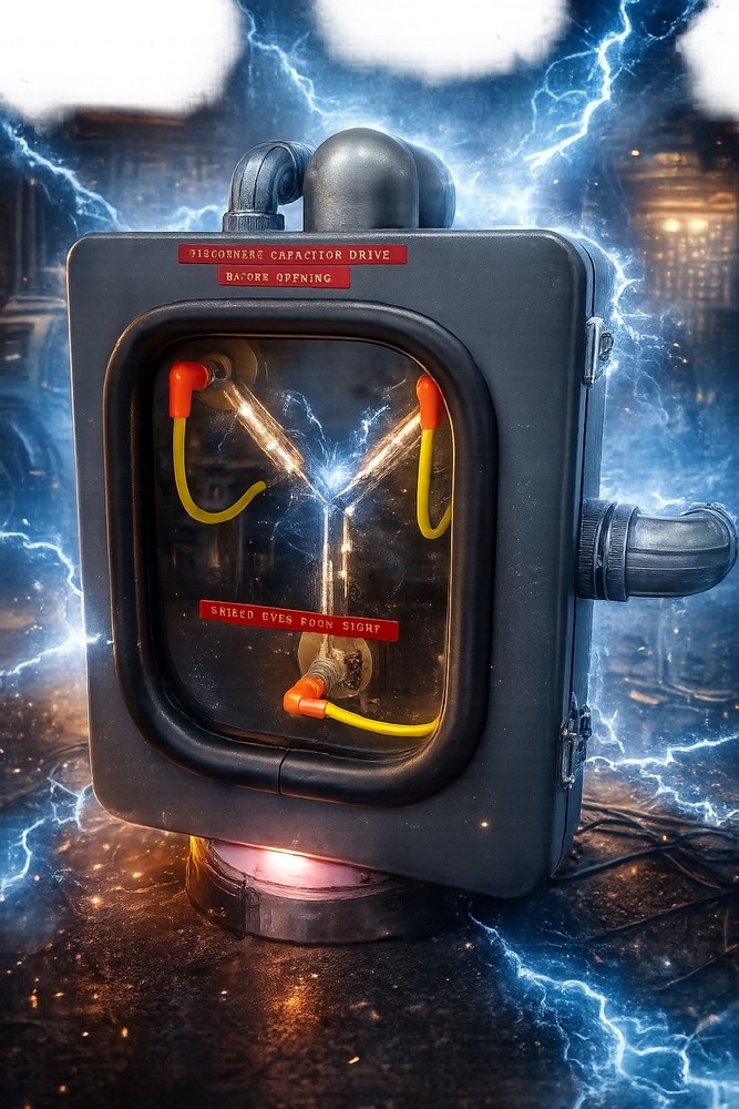 Flux Capacitor Back To The Future Electronics Board Light & Sound Remote Control