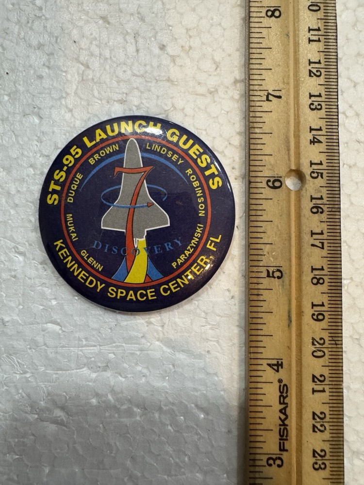Vintage NASA Space Shuttle Button - STS-95
