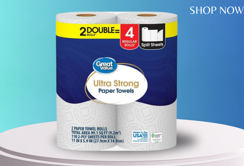 Ultra Strong Paper Towels - 2 Double Rolls | Great Value