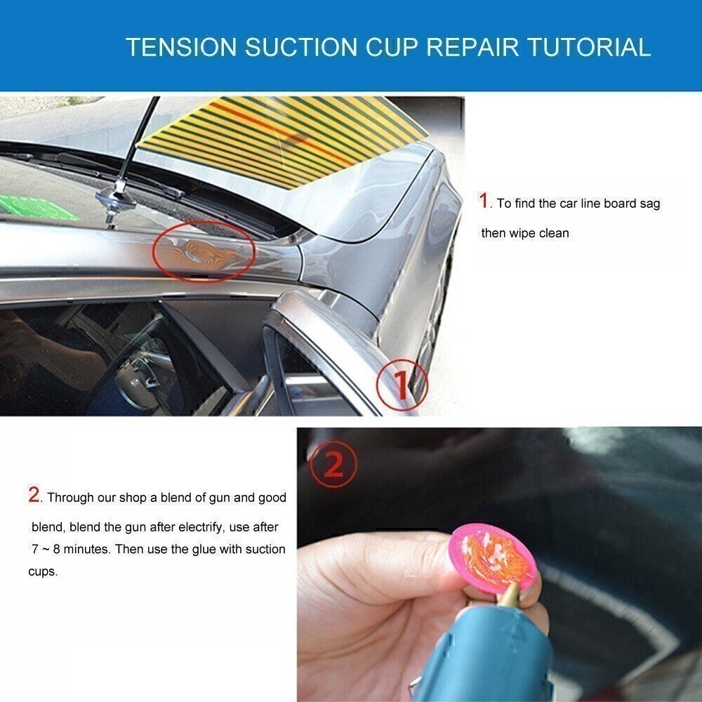 Dent Puller for Universal Car Panel Pull Ding Remover Pulling Tabs Kit 18x Tabs