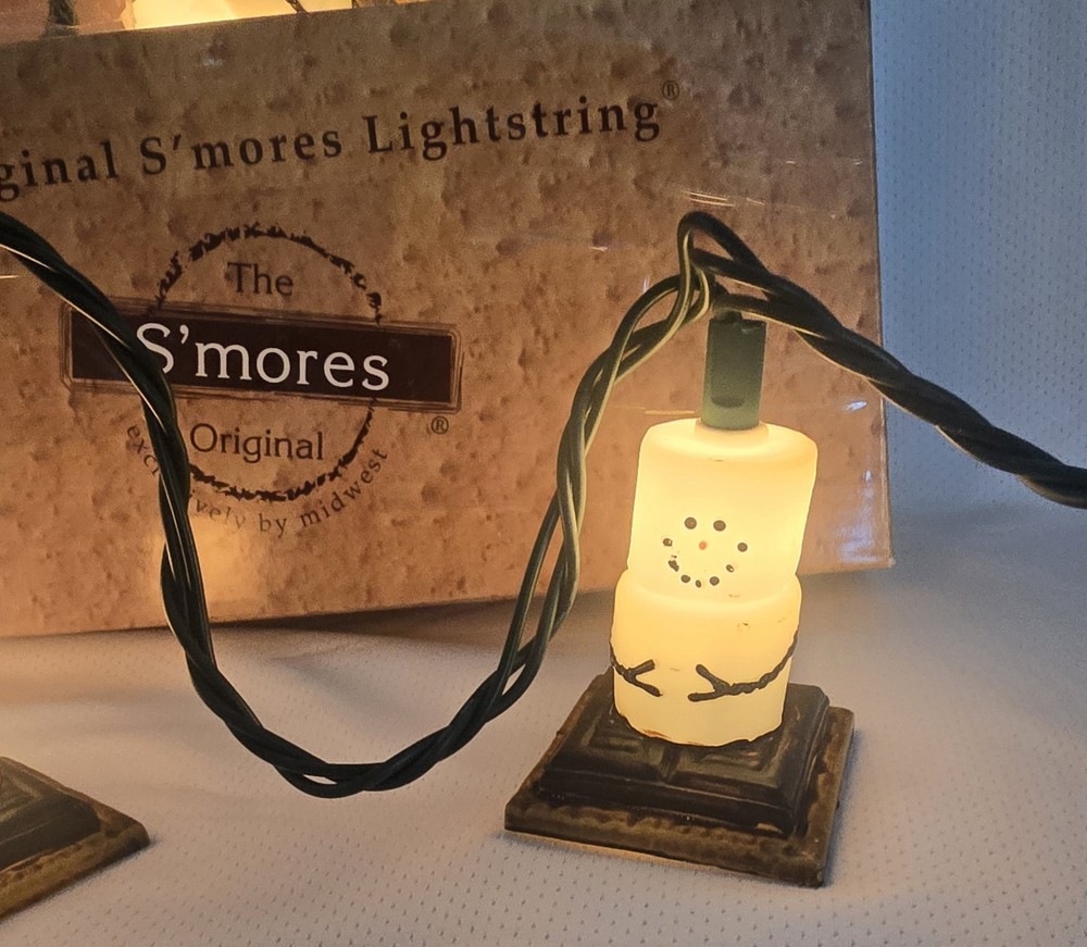 Midwest Original S’MORES 10 Lightstring Plastic Camping Snowman Lights Works