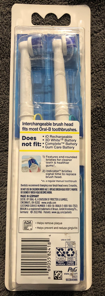 New Oral-B Precision Clean Value 3 Pack Replacement Toothbrush Heads
