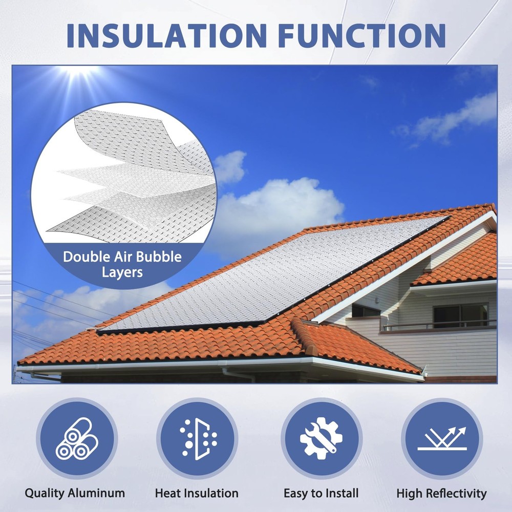 Reflective Bubble Insulation Sheet 6MM Thick Double Bubble Aluminum Foil Shield