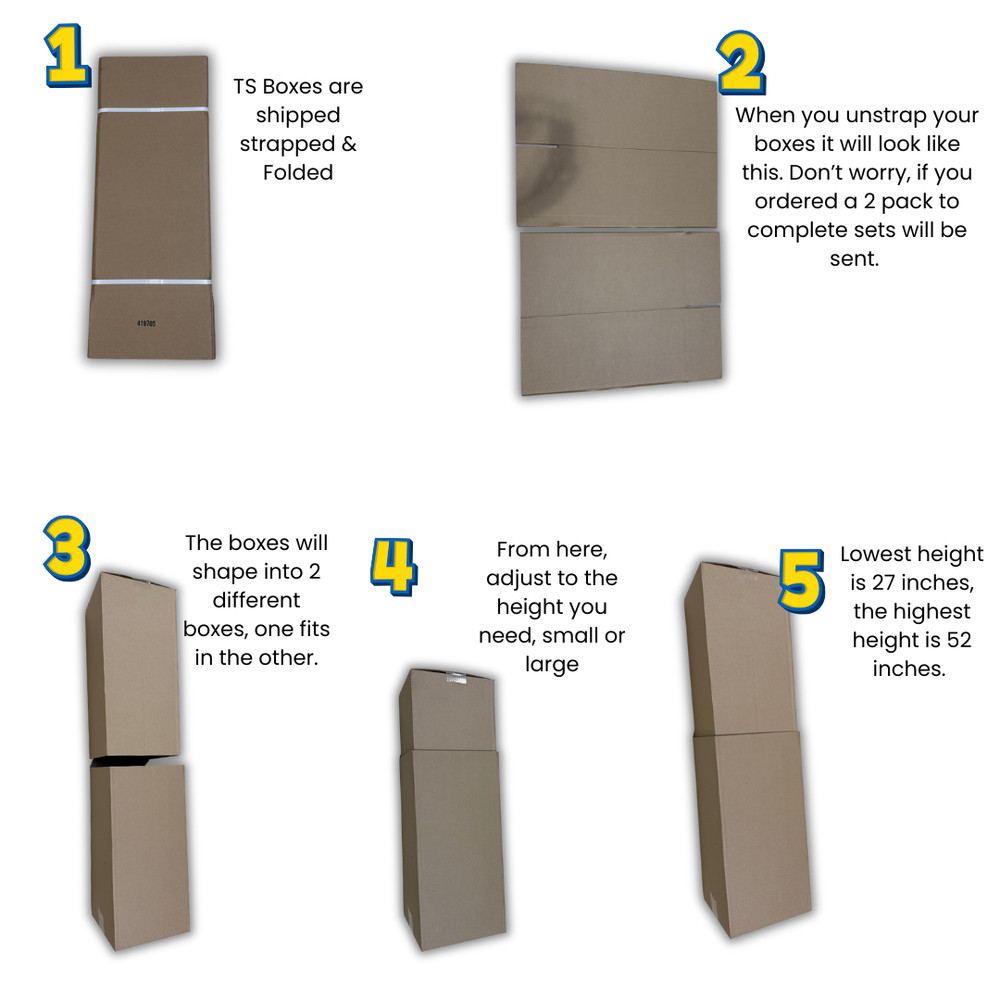 12x12x48 TS Shipping and Packing Box (2 Pack)