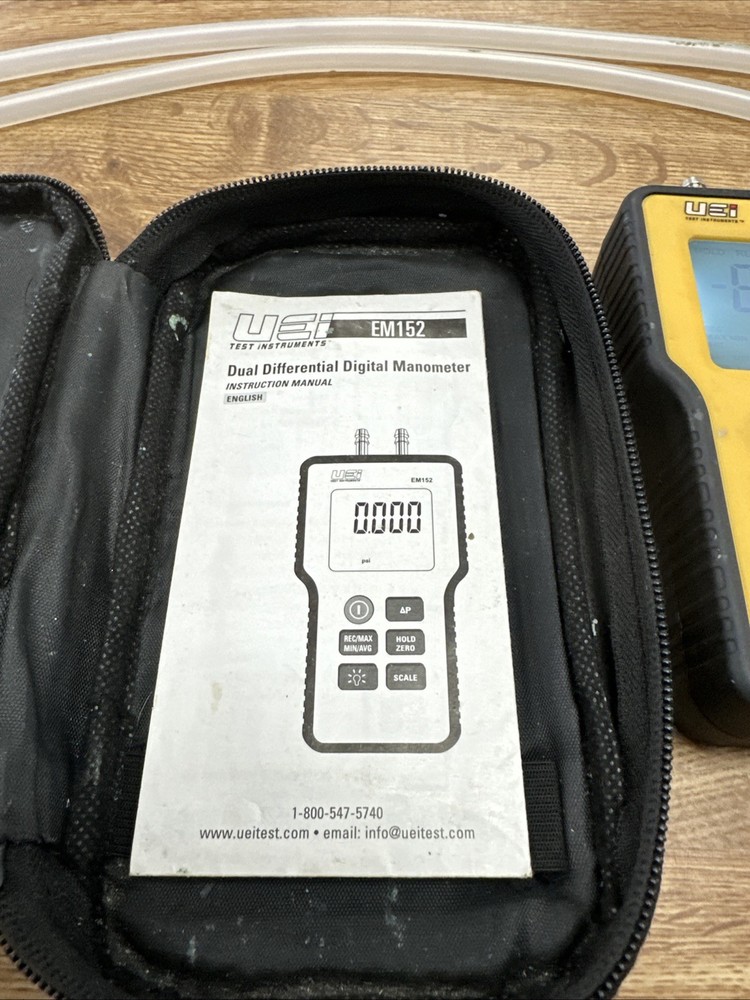 UEI EM152 Dual Differential Digital Manometer Tested Works