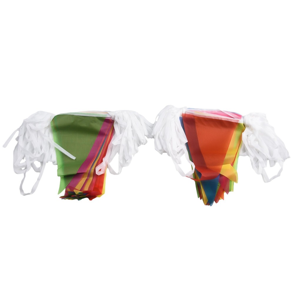 Bunting Triangle Flags 100 Flags 50 Meters Large 14*21CM Plastic Material