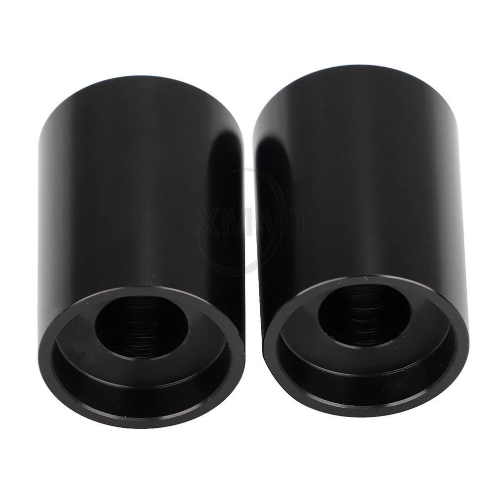 1.75" Black Riser Extensions For Harley 1" Handlebars Softail Dyna Touring FLHR