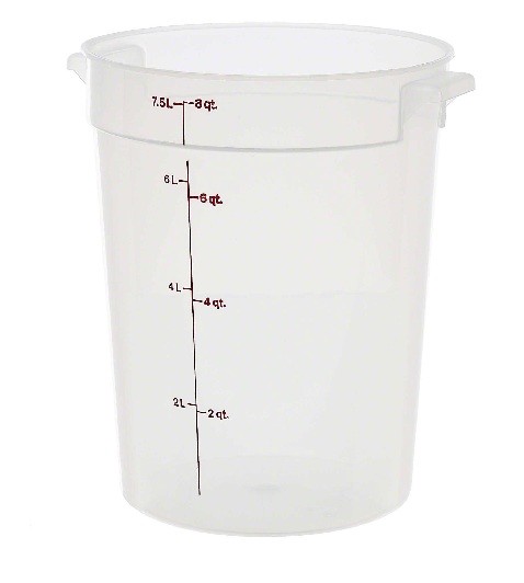 Cambro RFS8148 White 8 Qt Round Storage Container